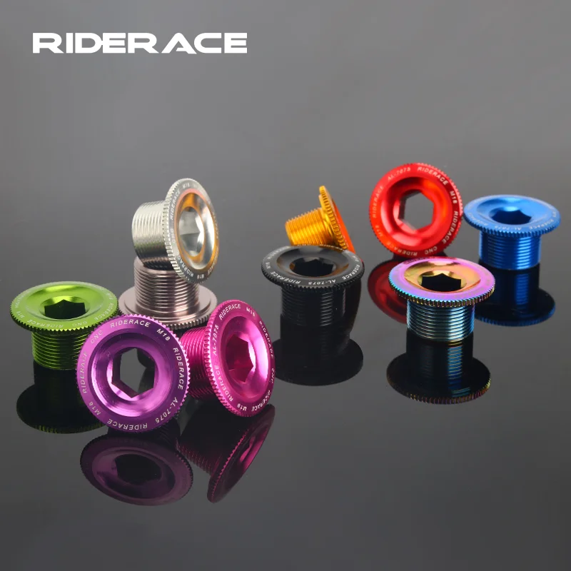 Bicycle Crank Arm Fixing Bolt Crankset Nut Aluminum Alloy MTB Bike Crank Cover Screw Cap M18 M20 For Shimano Cap