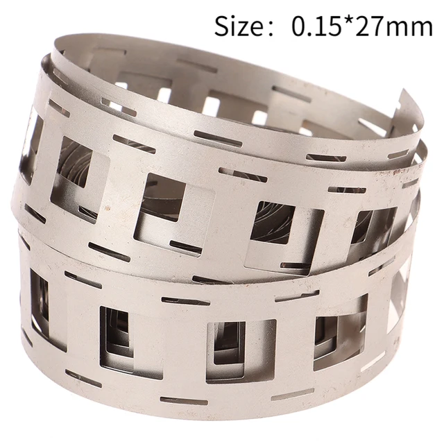 2/5m 18650 Li-ion Battery Nickel Sheet Plate Nickel Plated Steel Belt Strip Connector Spot Welding Machine Battery Welders 0.15x25.5mm 1M