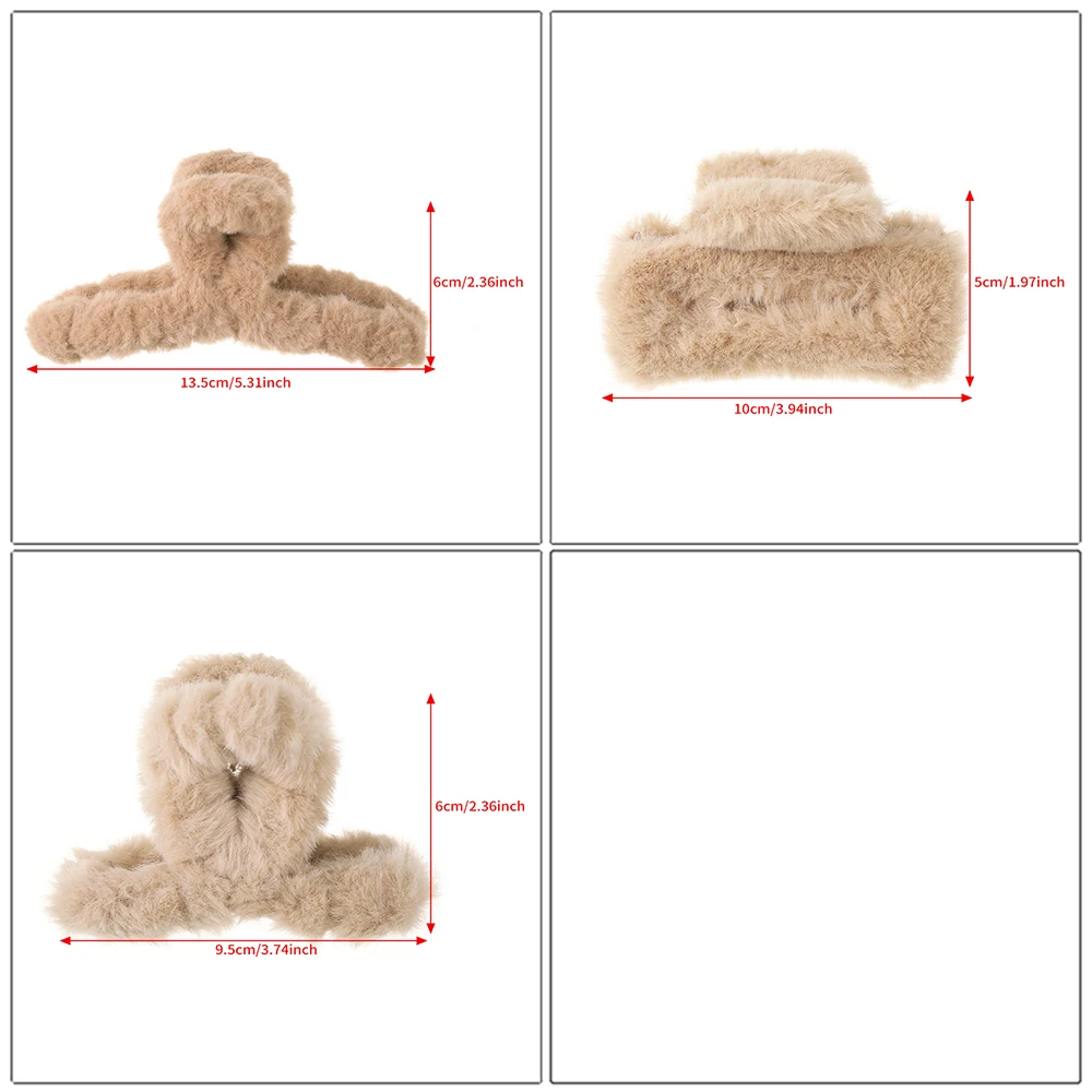 New Plush Cotton Hair Claw For Women Temperament Ponytail Shark Clips Hair Clip Hairpin Fashion Girls Korean Hair Accessories