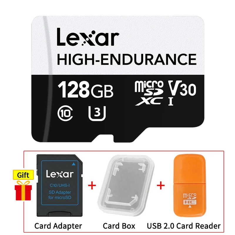 Lexar 128GB Micro SD Card, microSDXC UHS-I Flash Memory Card with Adapter -  Up to 100MB/s, A1, U3, Class10, V30, High Speed TF Card