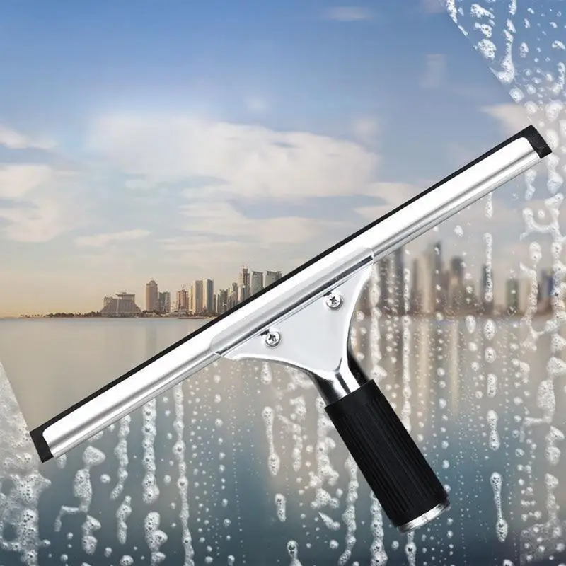 

Shower Squeegee Glass Scraper Washing Wiper Hanger Floor Window Cleaning Household Water Wall Hanging Mirror with Handle Glass