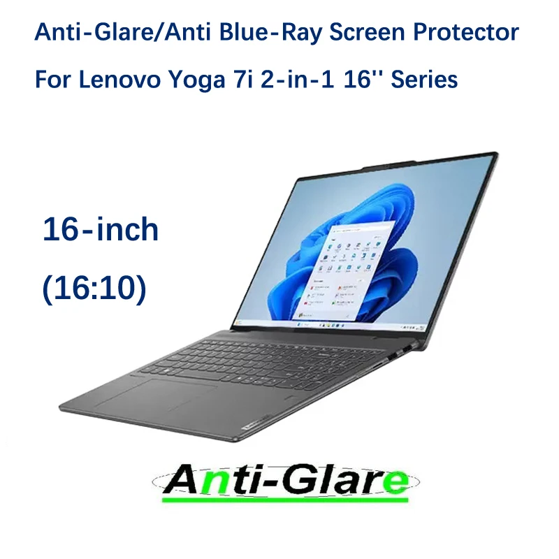2X Cover Protettiva Per Schermo Ultra Trasparente/Antiriflesso/Anti-Blu Per Pc Portatile Lenovo Yoga 7I 2-In-1 (16 ''Gen 9) 16" 16:10