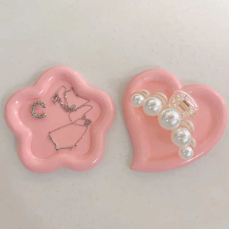 Decorative Jewelry Plate Nordic Necklace Earrings Storage Tray Photo Props Jewelry Display Tray Room Aesthetic Decor Accessories jewelry display tray