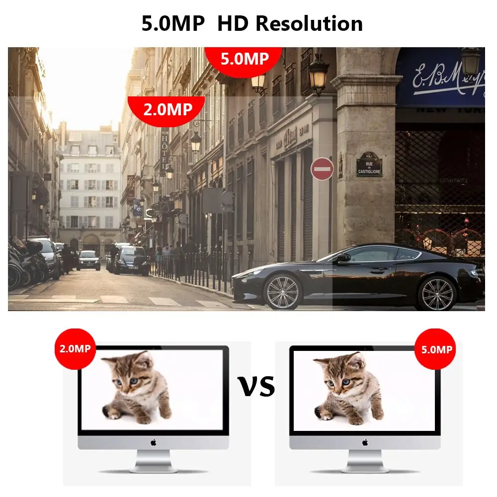 4채널 보안 5MP 네트워크 와이파이 카메라 키트 시스템 감시 시스템 와이파이 NVR 키트 3MP 4채널 보안 무선 카메라 키트