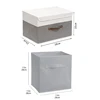 Fold Non Woven Fabric Storage Box Gray Home Supplies Clothing Underwear Sock And Kid Toy Storage Organizer Cosmetics 2