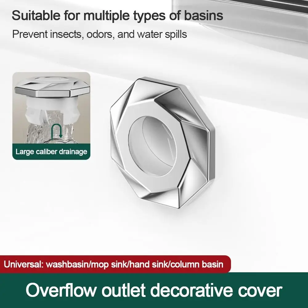 ที่มีประโยชน์รอบอ่างล้างจานล้นครอบคลุมพลาสติกอ่างล้างหน้าล้นแหวนปลั๊กอ่างล้างจานห้องครัวอุปกรณ์ห้องน้ํา 1