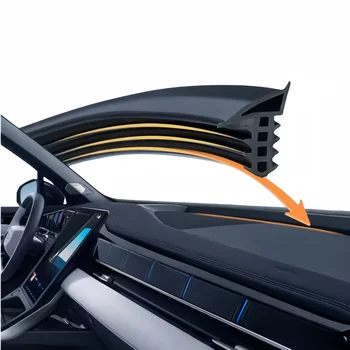 1.6M Car Dashboard Sealing Strip Noise Sound Insulation Rubber Strips Front Windshield Gap Strip Universal Seal Accessories