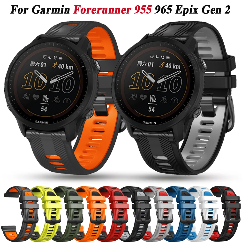 

Ремешок для часов Garmin Forerunner 955 Solar 965 935 945 LTE S62, ремешок для эпикса инстинкта 2, сменный силиконовый браслет 22 мм