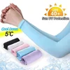 1 Pairs Ice Sleeves Cycling Arm Sleeves Warmers Sports Sleeve Sun Uv Protection Hand Cover Cooling Warmer For Running Fishing 2