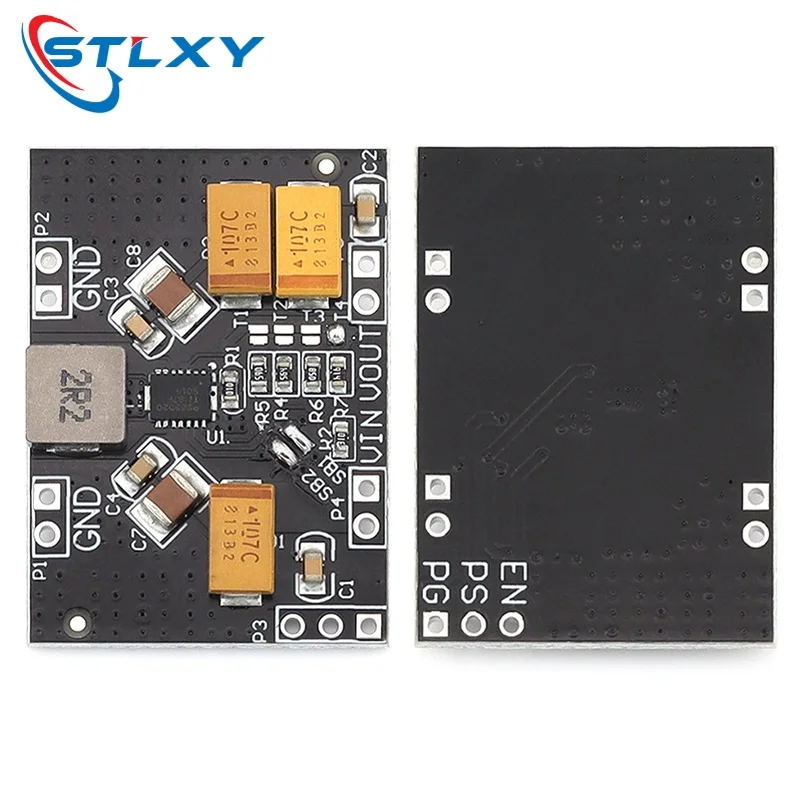 Stlxy TPS63020 자동 벅-부스트 전원 공급 장치 모듈 1.8V-5.5V 입력..