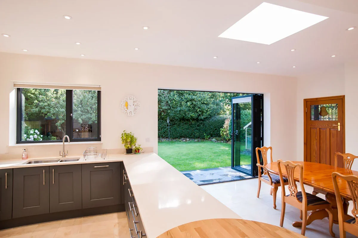 Soundproof Double Glazing Bi Folding Doors Energy Efficient Exterior Doors Aluminum Frame Balcony Partition Bifold Door