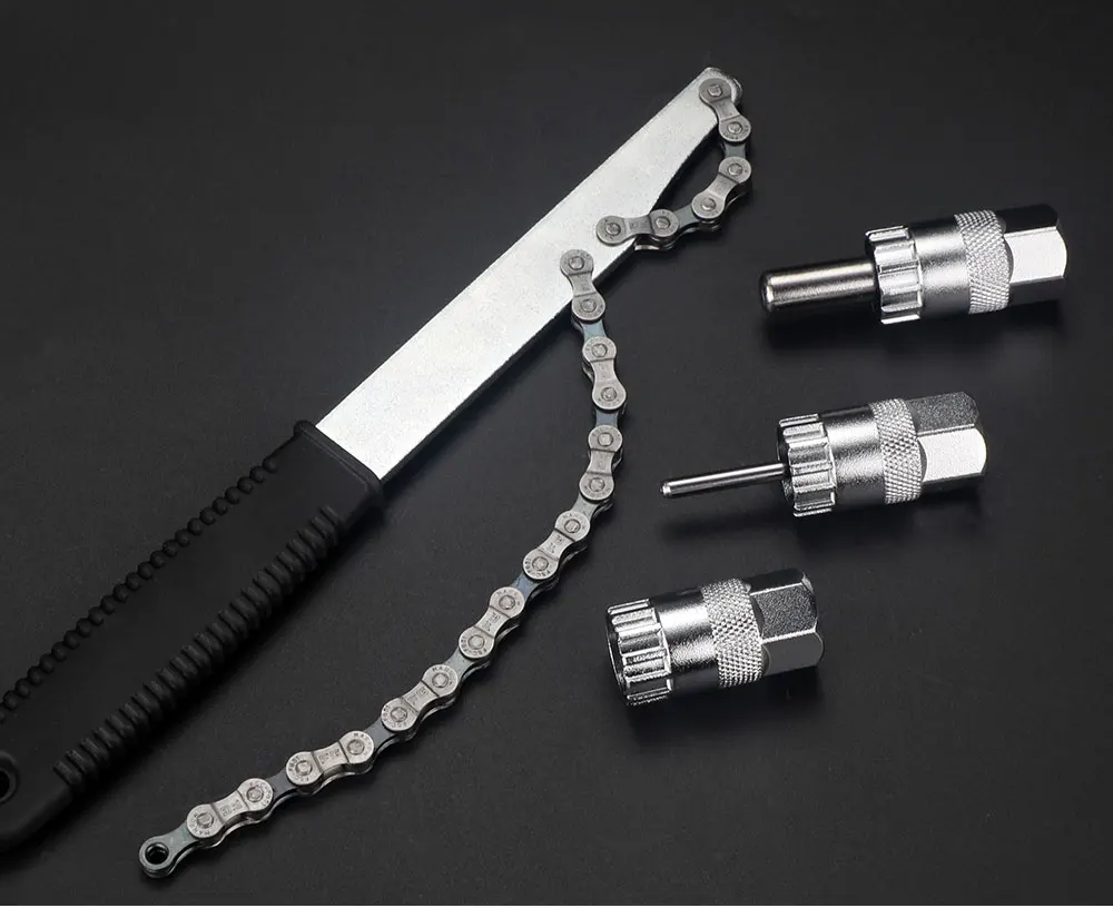 Description Picture 2 of itemBicycle Chain Whip Tool Lockring Removal Wrench For Shimano Sram Cassette Freewheel Assembly Disassembly Wrench Sprocket Remover