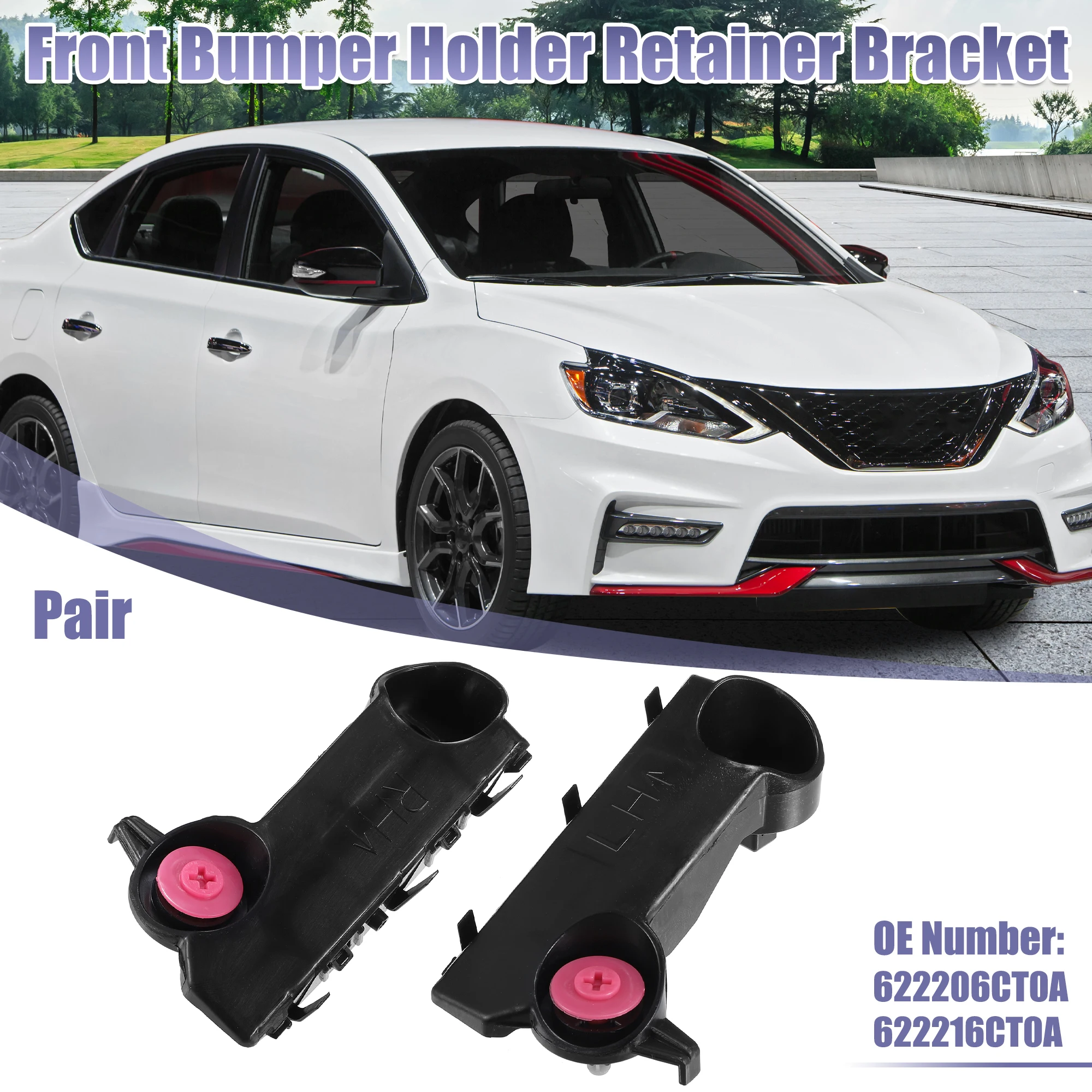 

X Autohaux 622206CT0A 622216CT 0A 1 пара Левый Правый передний бампер, Монтажный кронштейн для Nissan Altima 2019 2020