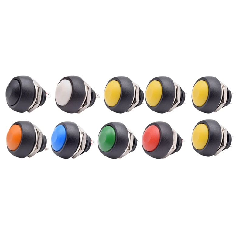 

LJL-20Pcs 2-контактный мини-переключатель 12 мм 1A водонепроницаемый переключатель PBS-33B 12 В Мгновенный кнопочный переключатель сброс без блокировки