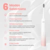 Sejoy Electric Toothbrush rechargeable With 8pcs Replacement Head Tooth Brush 6 Modes Clean Whitening Sonic Timer Toothbrush 3