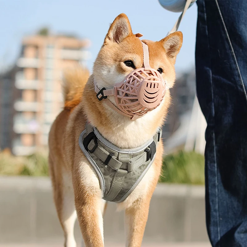 Dog Muzzle Kimpets Breathable Basket Anti Barking Mouth Cover Comfy Soft Silicone Small Medium Large Dog Pet Stop Biting Chewing dog muzzle