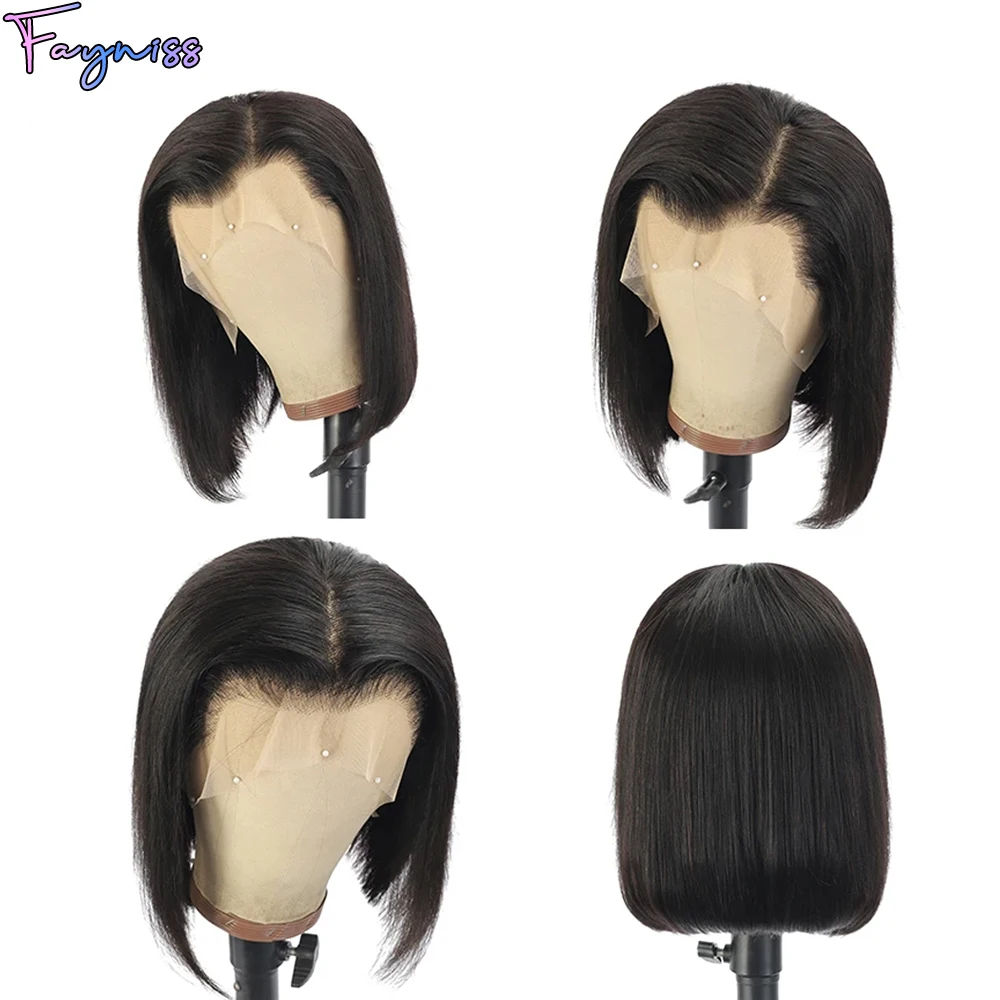 Straight Bob Wig Human Hair Lace Front Wigs For Women 13x4 Transparent Lace Frontal Bob Wig Human Hair Pre Plucked 4X4 human hair wig human hair extensions lace front wig human hair wigs front lace wig