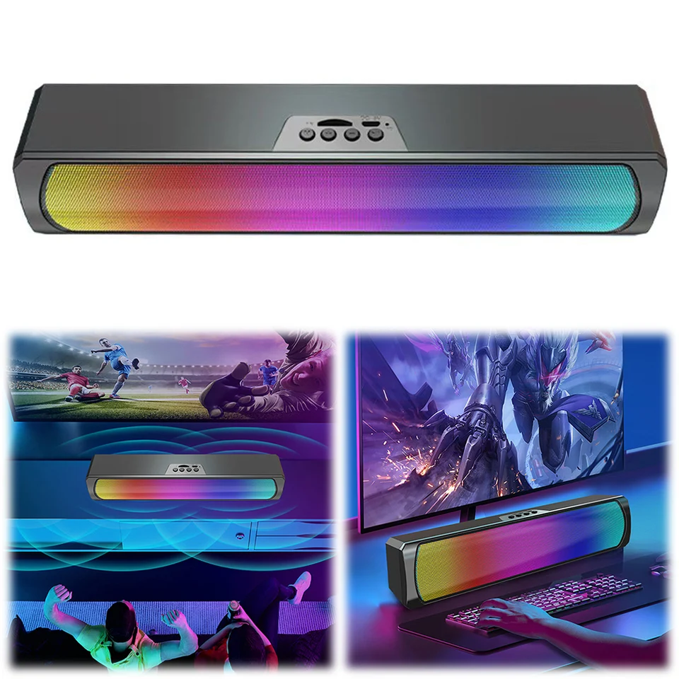 RGB Bluetooth Compatible 5.0 Sound Bar Speaker