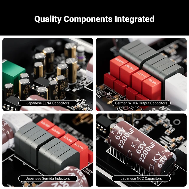 Fosi Amplificatore di potenza audio stereo 300W x2 TPA3255 Classe D Mini amplificatore per altoparlanti Amplificatore audio a 2 canali per libreria passiva 4