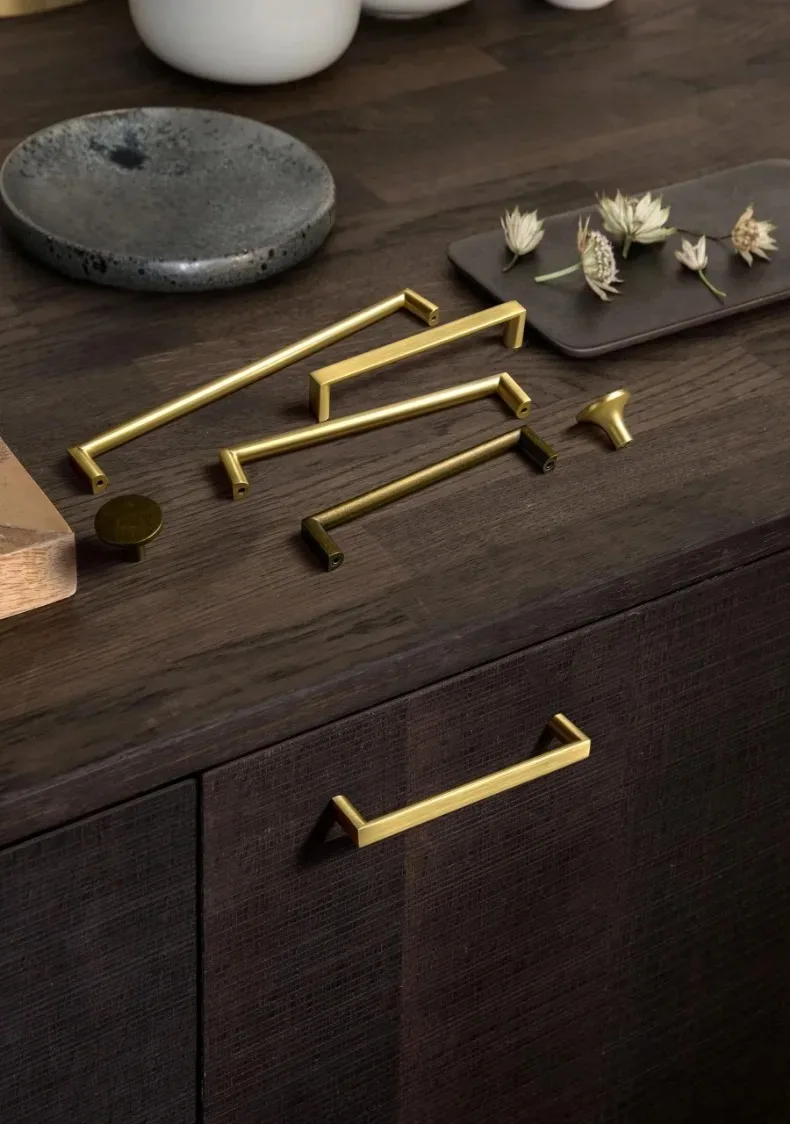Goo-Ki Champagne Bronze Cabinet Pulls Black Cabinet Handles for Dresser,Wardrobe&Cupboard,Zinc Alloy Kitchen Cabinet Handles