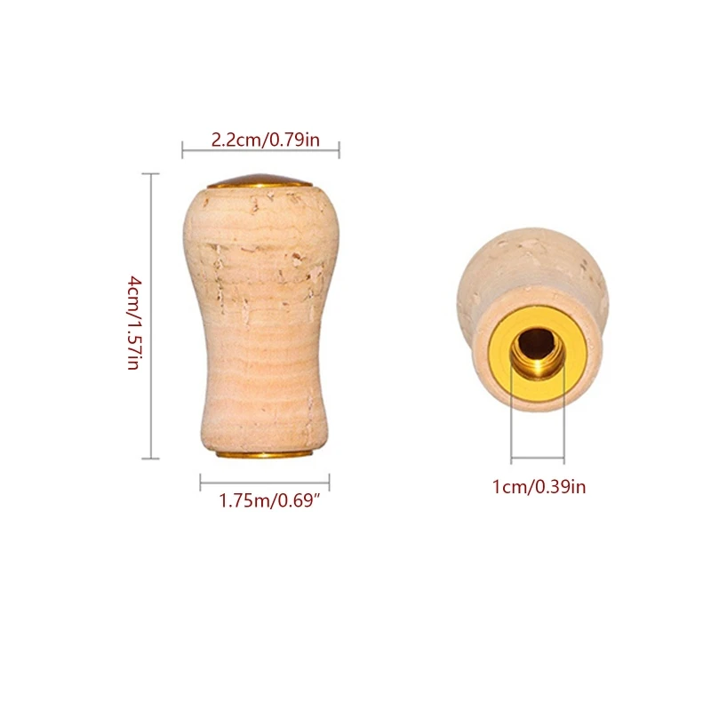 448d Fishing Knob Cork Knobs Reel Replacement Parts Durable Wood Cork