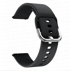 Universal Silicone Watch Strap 20 - 22mm - Premium Adjustable Band - 22mm (Asi - black)
