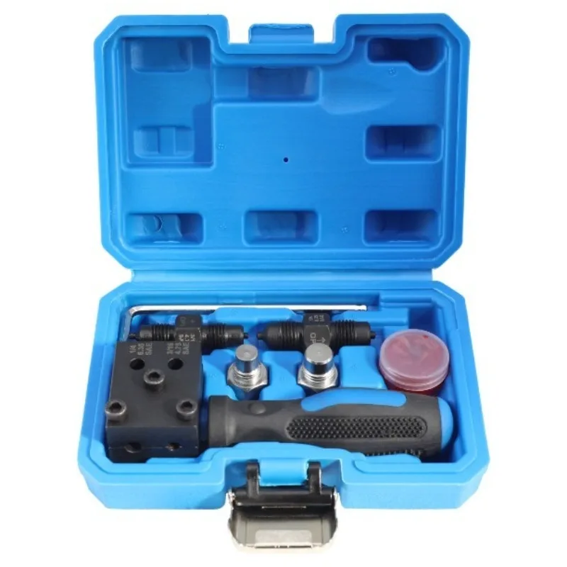 3/16" 1/4" Brake Line SAE Double Flaring Tool Kit for Motorcycle Automotive Truck Brake Line Flaring Metal Handheld Tools