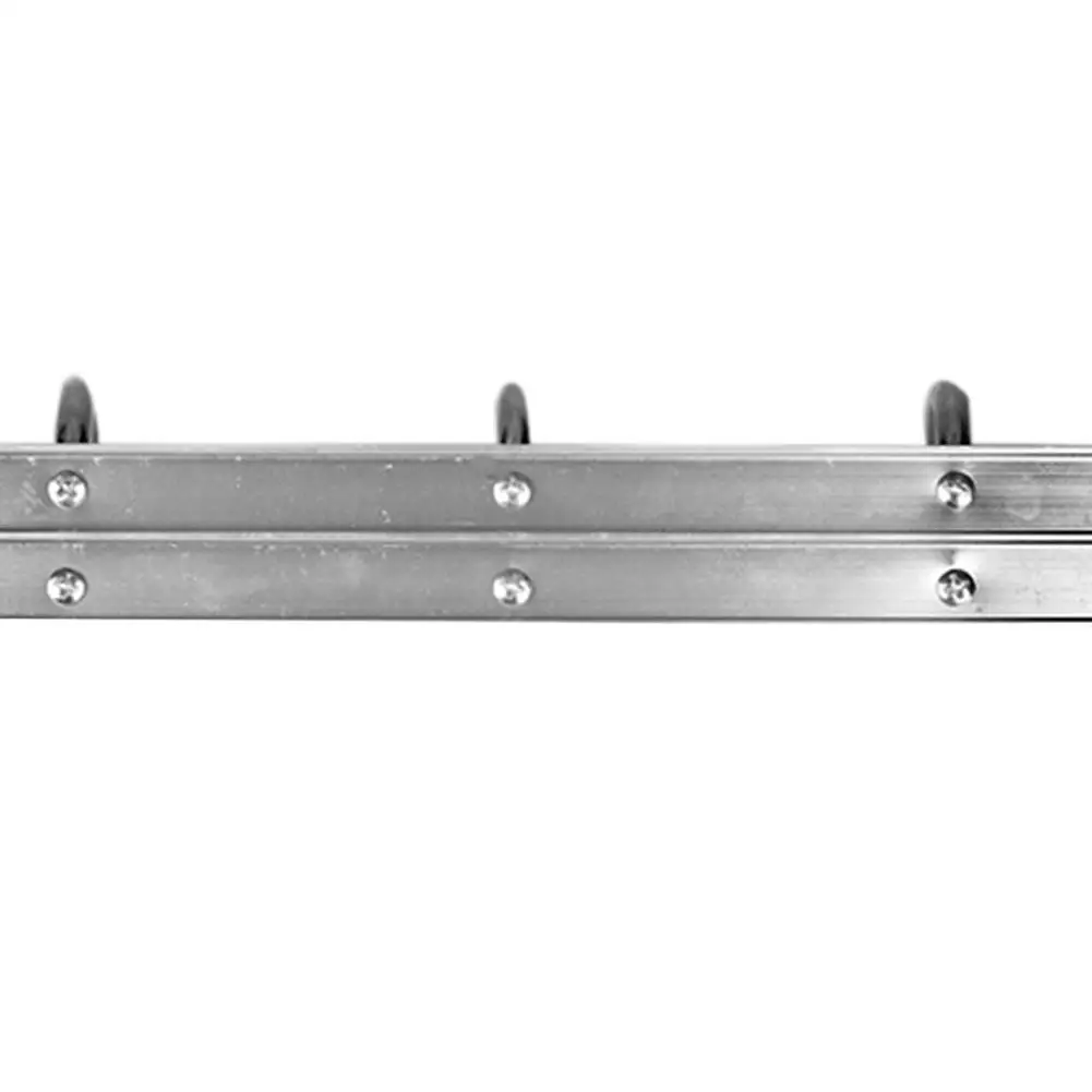 5/6/7 Holes Aluminum Alloy Wall Mounted Hooks Coats Clothes Towel Hat Row Hooks Hanger 360x31mm/435x31mm/510x31mm