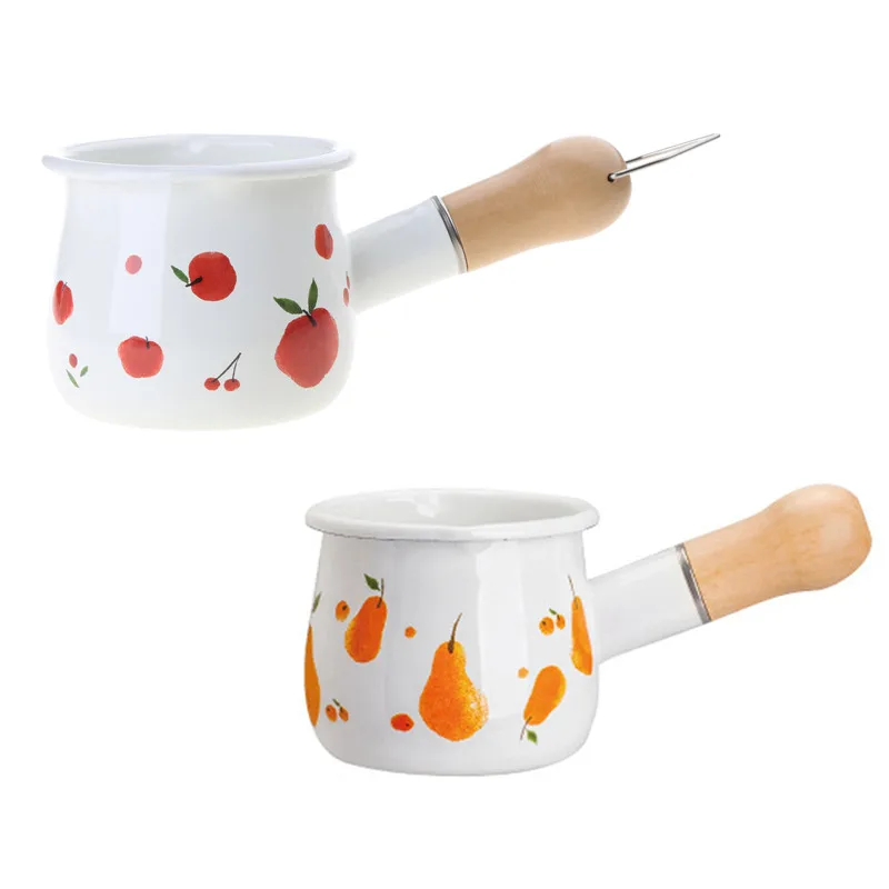 ceramic saucepan ceramics Milk Pot With Wooden Handle Gas Stove Induction  Cooke Baby Breakfast Milk Coffee Saucepan Cookware - AliExpress