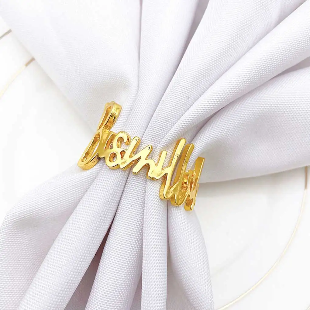 

12 шт., кольца для салфеток из сплава