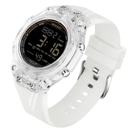 Women's Digital Sports Watch - LED Backlight, Waterproof, Multifunctional Timer and Date Display (White1)