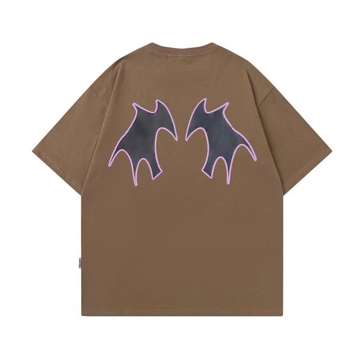 Baumwoll Amerikanesch trendy Mark Retro Design gedréckt Grafik Moud Y2K personaliséiert Männer locker Kuerzärm T-Shirt Top_voghion.com