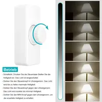 สวิตช์หรี่ไฟแบบหมุนติดผนังสำหรับหลอดไส้และหลอด LED พร้อมปุ่มควบคุมการหรี่แสง 5