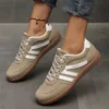 Mix Color Women's Autumn Sneakers Fashion Splicing Flat Heel Vulcanized Shoes Female Lace-Up Non-Slip Pu Leather Casual Shoes 1