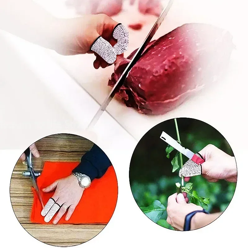 10/1PCS Finger Cots Thumb Protector Anti-Cut Fingertips Finger Sleeve Flexible Resistant Protection Cots for Work DIY