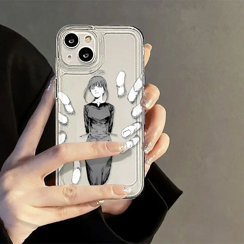 Anime Chainsaw Man Makima Transparent Phone Case