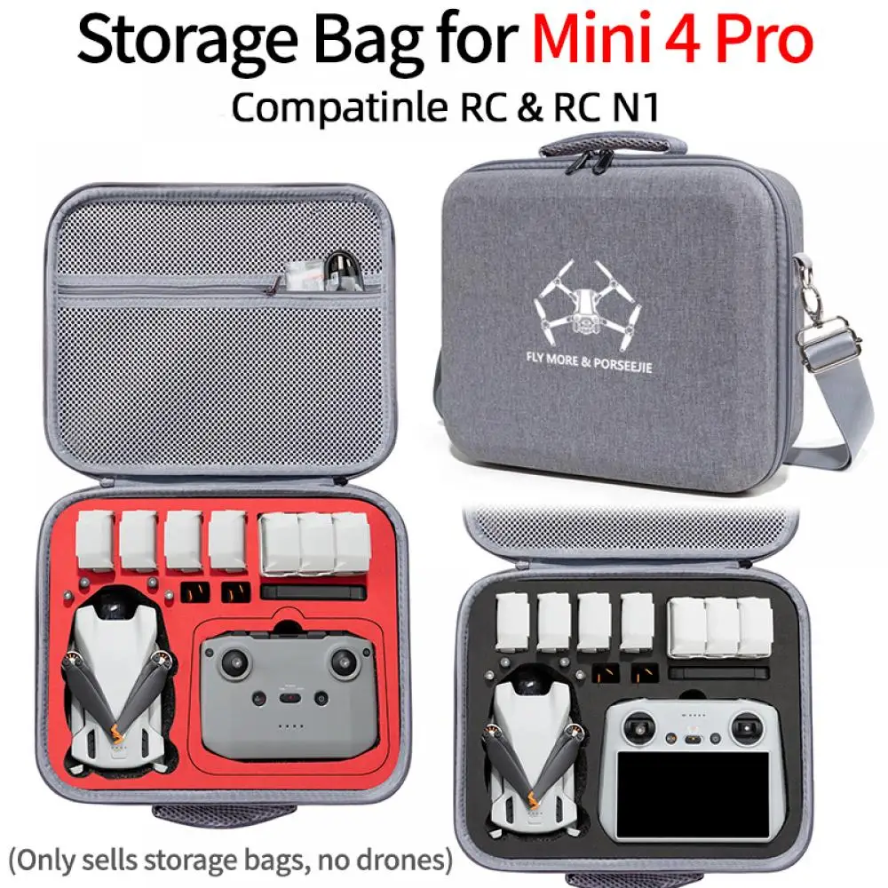 Storage Case for DJI Mini 3/ Mini 3 Pro/ Mini 4 Pro Hard Protective Box Portable Carrying Bag for DJI 4 Pro Drone Accessory
