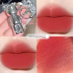 Bear Lip Mud Matte Velvet Lip Glaze Keychain Pendant (A8-300-06)