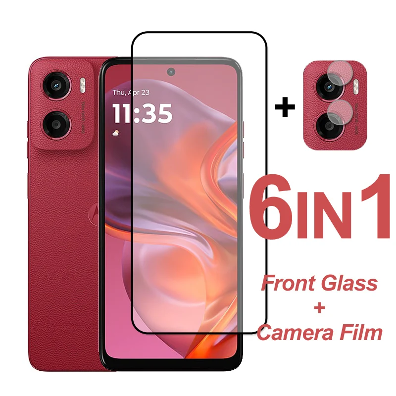 Full Cover Tempered Glass Screen Protector with Protective Camera Lens Film