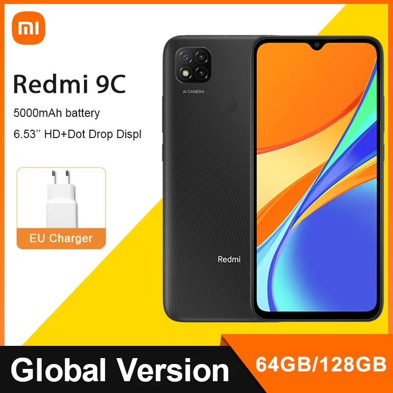 Смартфон Xiaomi Redmi 9C телефон 64 ГБ/128 ГБ MediaTek Helio G35 экран 6 53 дюйма 5000 мАч камера 13 МП