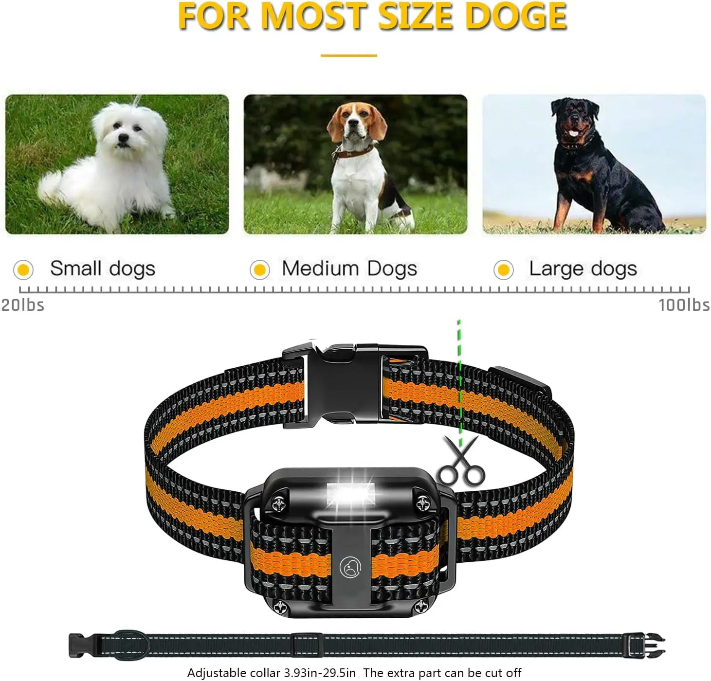 Night LED indicator on training collar