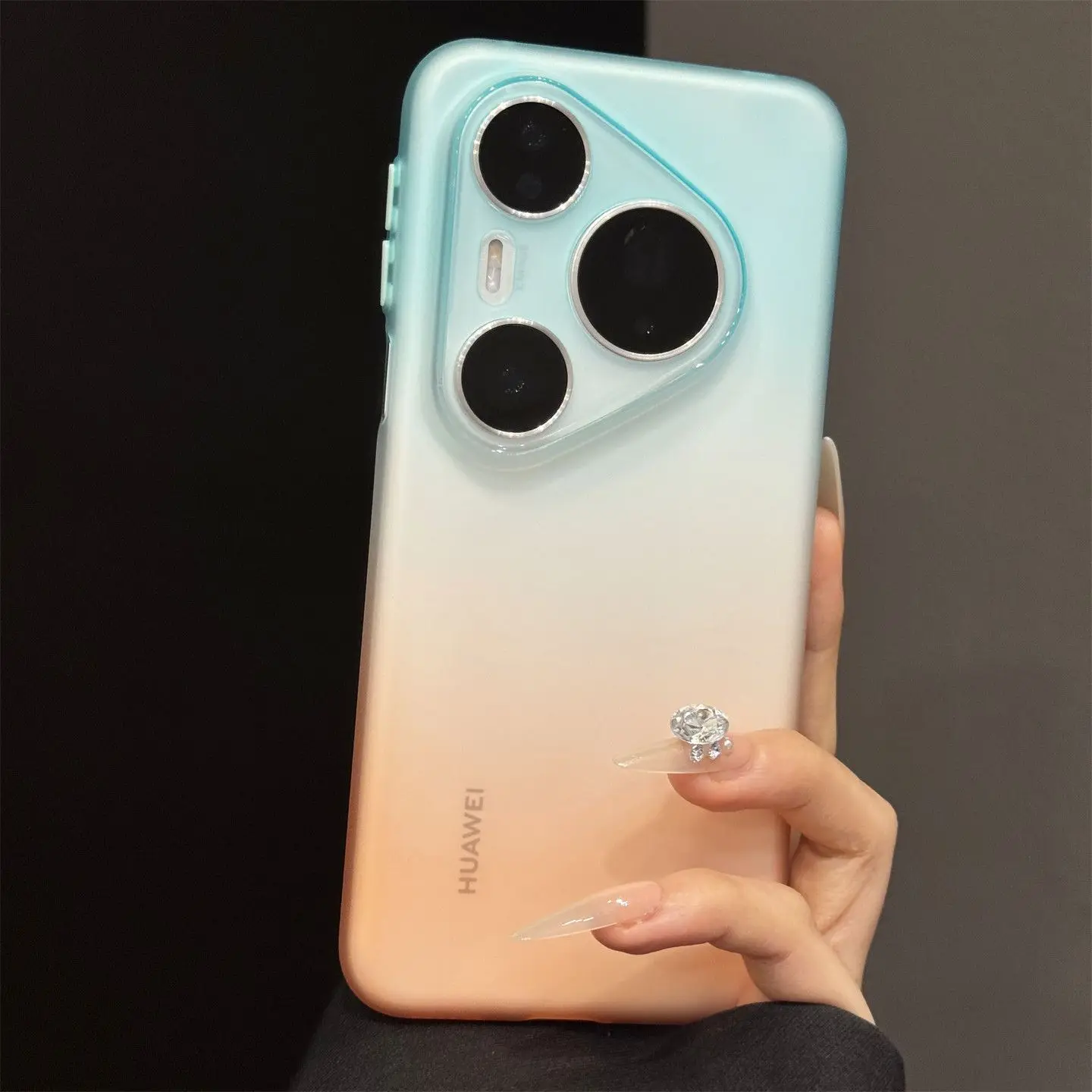Fashion Matte Translucent Gradient Slim TPU Soft Phone Case Cover