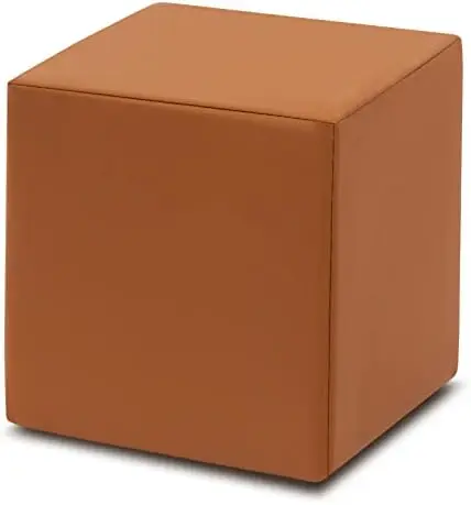 

Leather Small Square Foot Rest Stools, Ottoman Cube Footrest Stool Multifunctional Upholstered Ottoman Shoe Changing Stool Dress