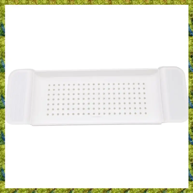 UISN Retractable Bathtub Storage Rack Bath Tray Shelf Tub Bathroom Tools Towel Storage Shelf Kitchen Sink Drain Holder