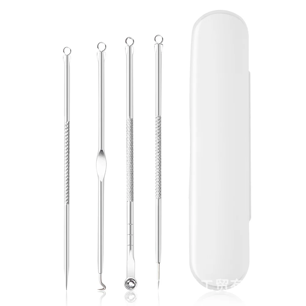 Sliver Gold Blackhead Comedone Acne Pimple Belmish Extractor Vacuum Blackhead Remover Clean Tool Spoon for Face Skin Care Tool