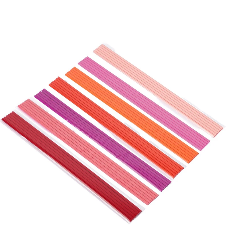 50pcs 22cmx3mm Colored Fiber Rattan Stick for Reed Diffuser Aroma Essential Oil Air Freshener Decorative For Home Fragrance