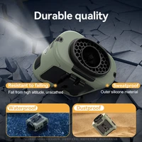 10000mAh Portable Outdoor Waist Fan Hanging Neck Strong Wind with Power Bank LED Lighting for Emergency Sports Outdoor Working 2