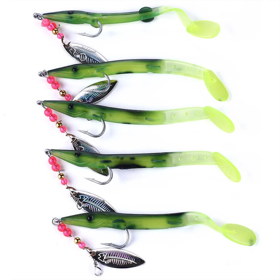 

Soft Fishing Lures Jig Head Artificial Baits 11.5cm 6g Spinner Wobblers Swimbait Fishing Tackle Goods for Accessories