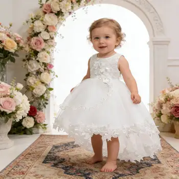 White Lace Baby Formal Dress 1
