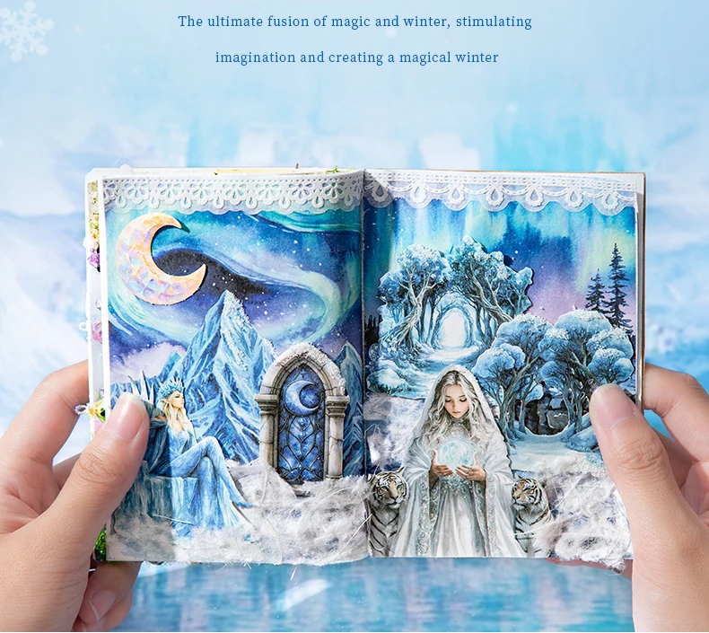 JIANQI 25 Stück/Packung Winter-Mädchen-Aufkleber, ästhetische Stick-Etiketten, dekoratives Tagebuch, Albummaterial, Scrapbooking-Zubehör – Detail 13